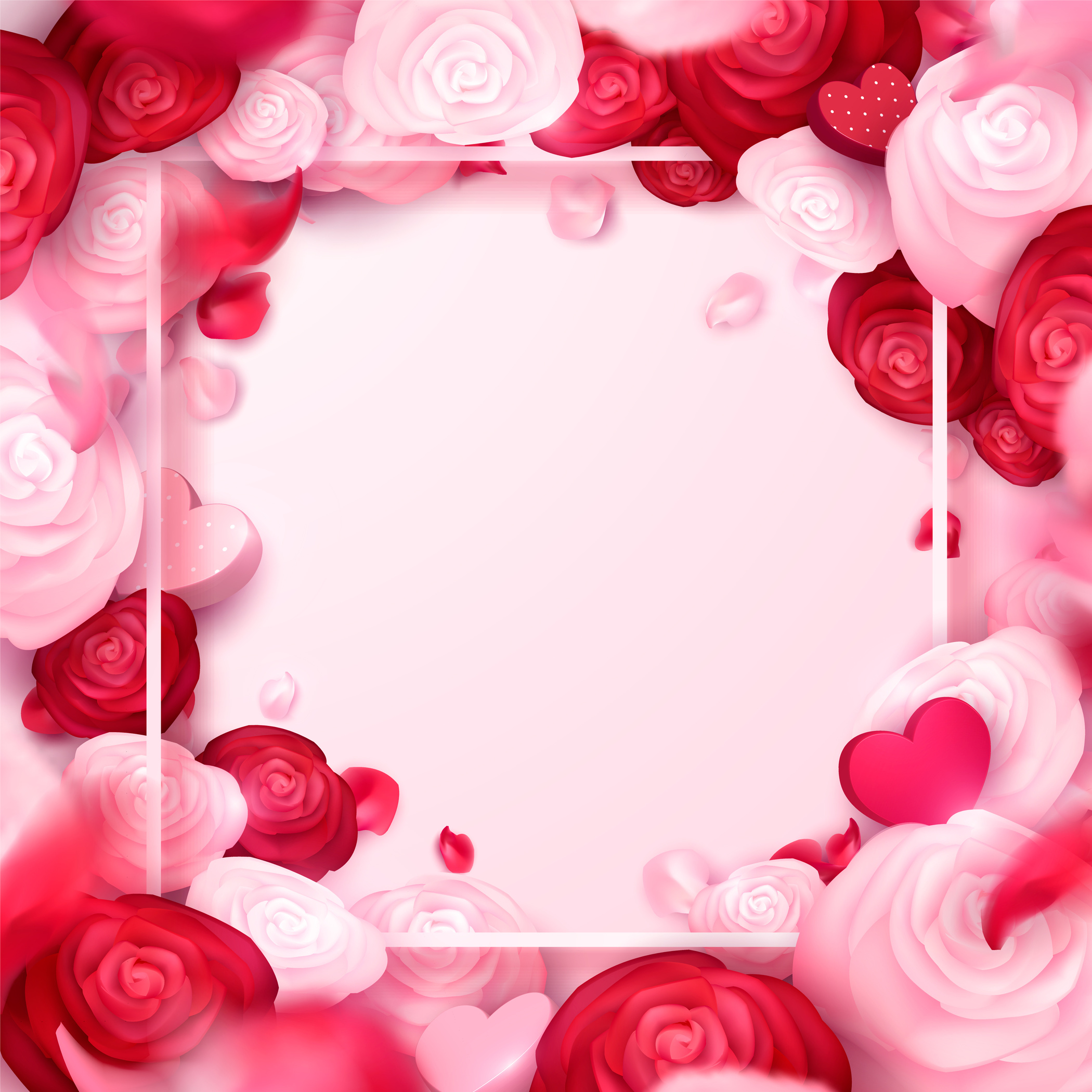 Romantic background with roses